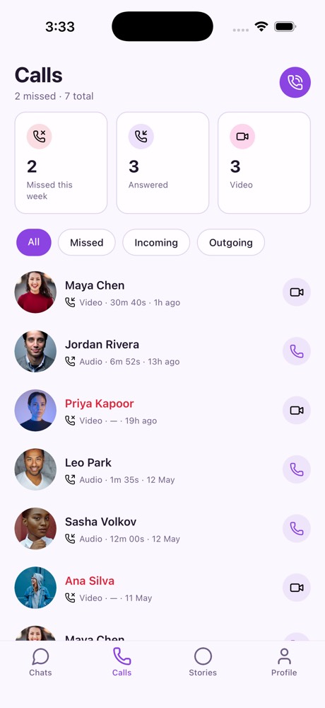 01 screenshot of Chat & Messaging App
