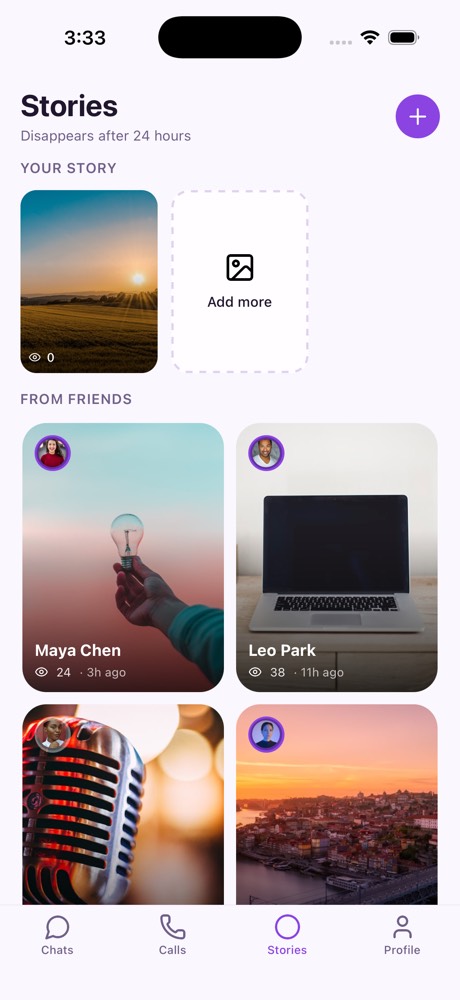 Chat & Messaging App mobile app preview