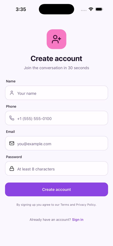 19 screenshot of Chat & Messaging App