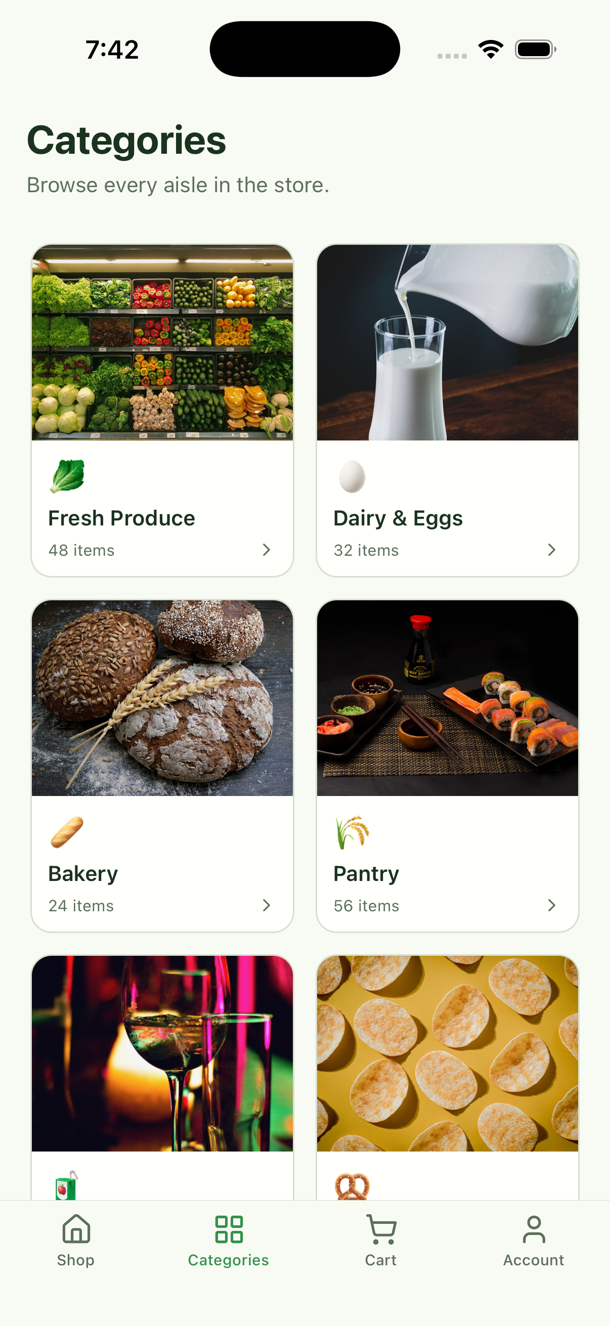 03 screenshot of Fresh Pantry — Grocery Delivery App