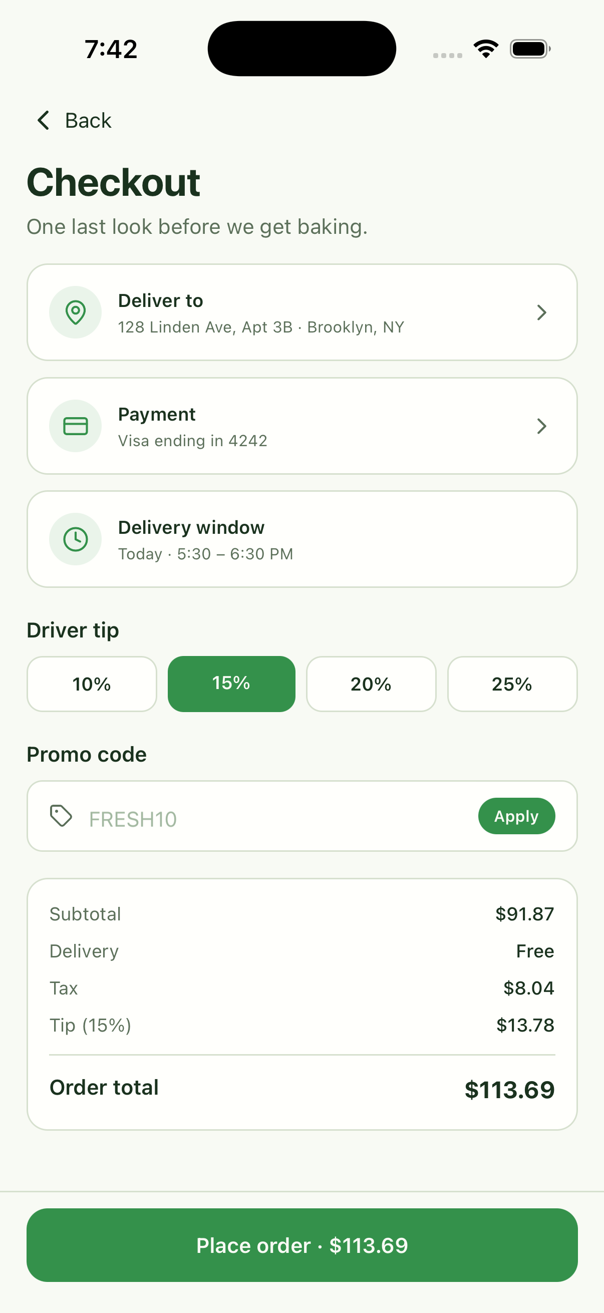 07 screenshot of Fresh Pantry — Grocery Delivery App