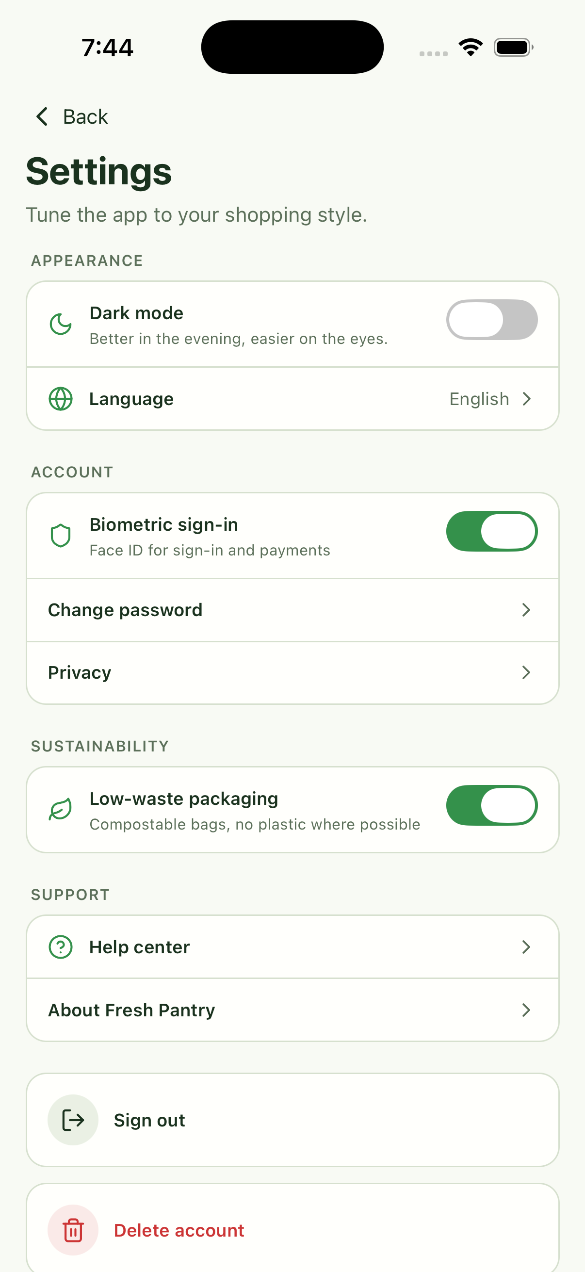 18 screenshot of Fresh Pantry — Grocery Delivery App